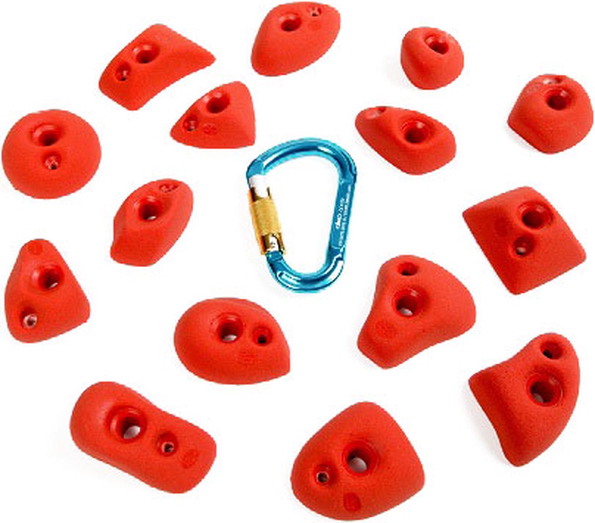 klimgrepen serie schtuck, set van 15 - Rood